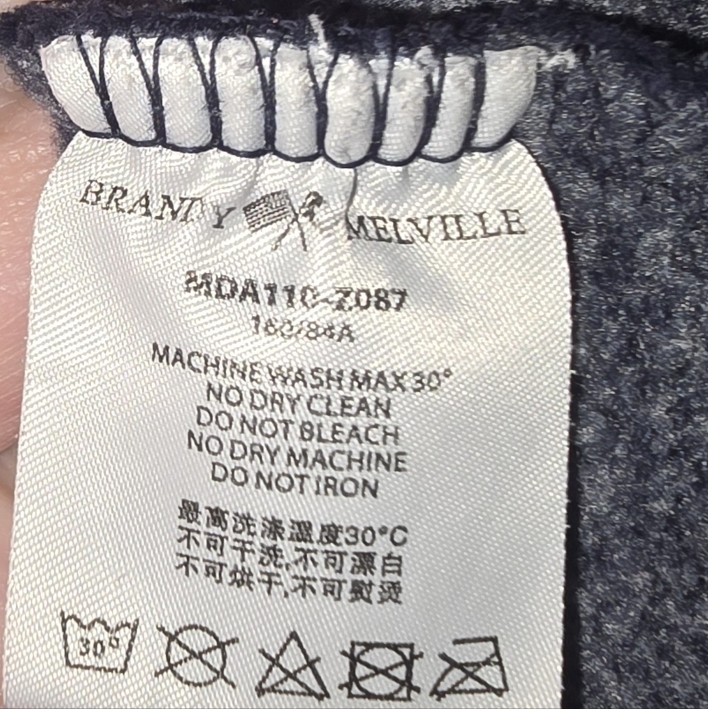 Brandy Melville BAY AREA Logo Navy Hoodie Sweatshirt One Size OS Oversize M L XL - Picture 7 of 9